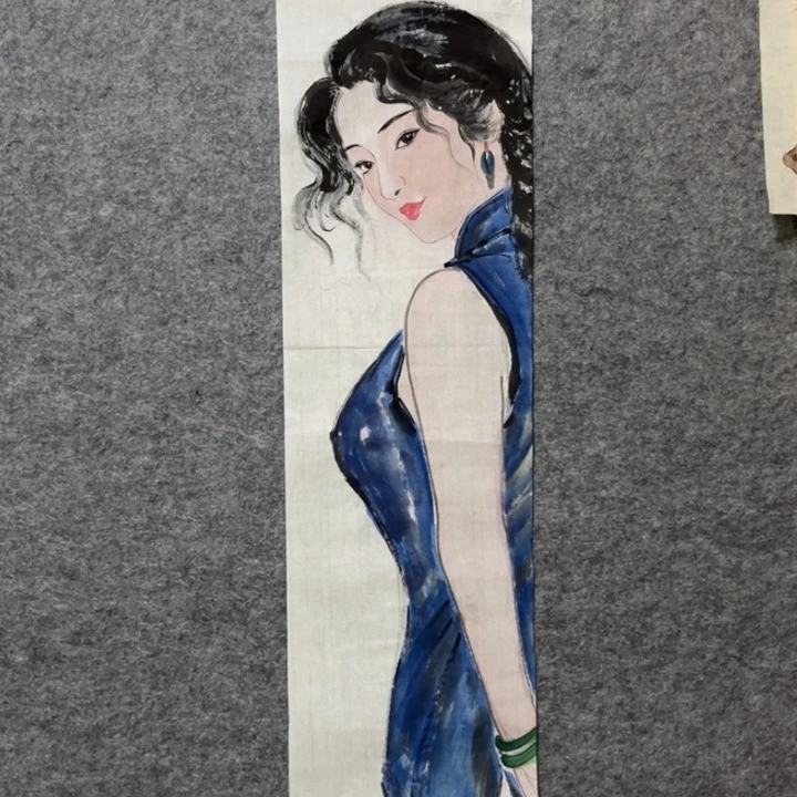 竖款大鱼书画艺术作品