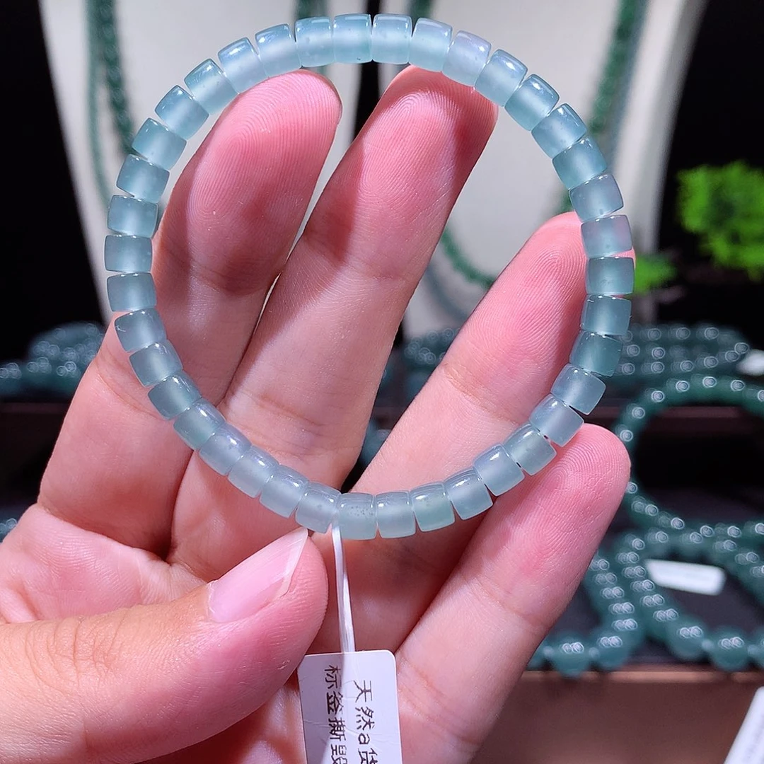 翡翠未镶嵌手链天然a货翡翠手串5.8