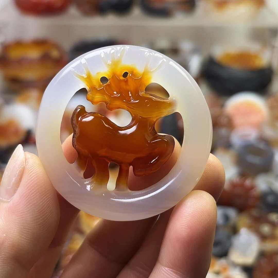 玛瑙/玉髓未镶嵌吊坠(不含链)