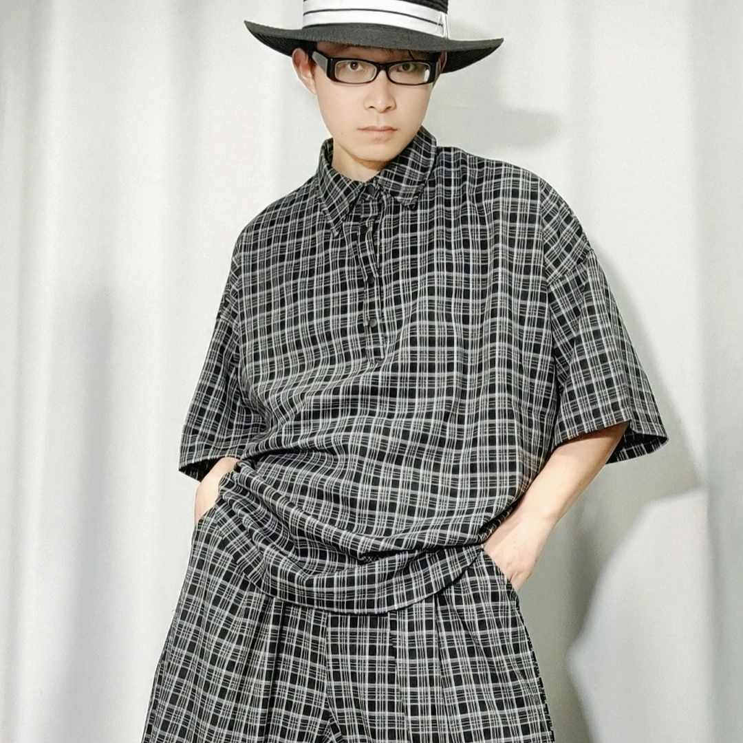 时尚个性设计师休闲潮搭垂感舒身休闲上衣