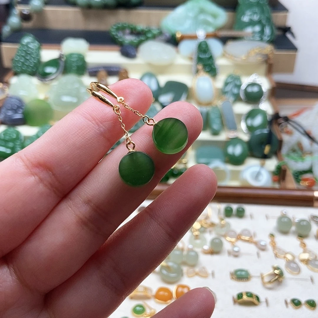 吊坠(不含链)银S925镶嵌和田玉歌****店