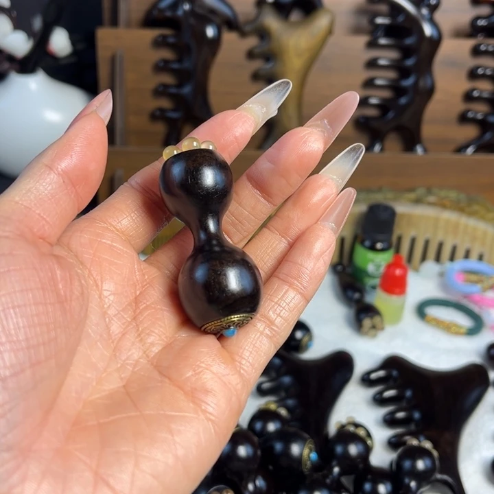 紫光檀木眼袋棒按摩器