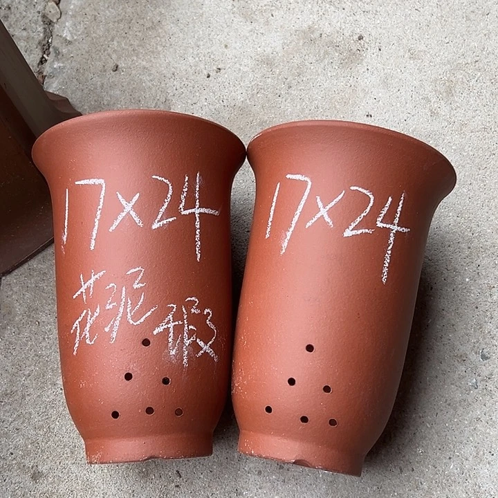 紫砂花盆宜兴紫砂花盆2只