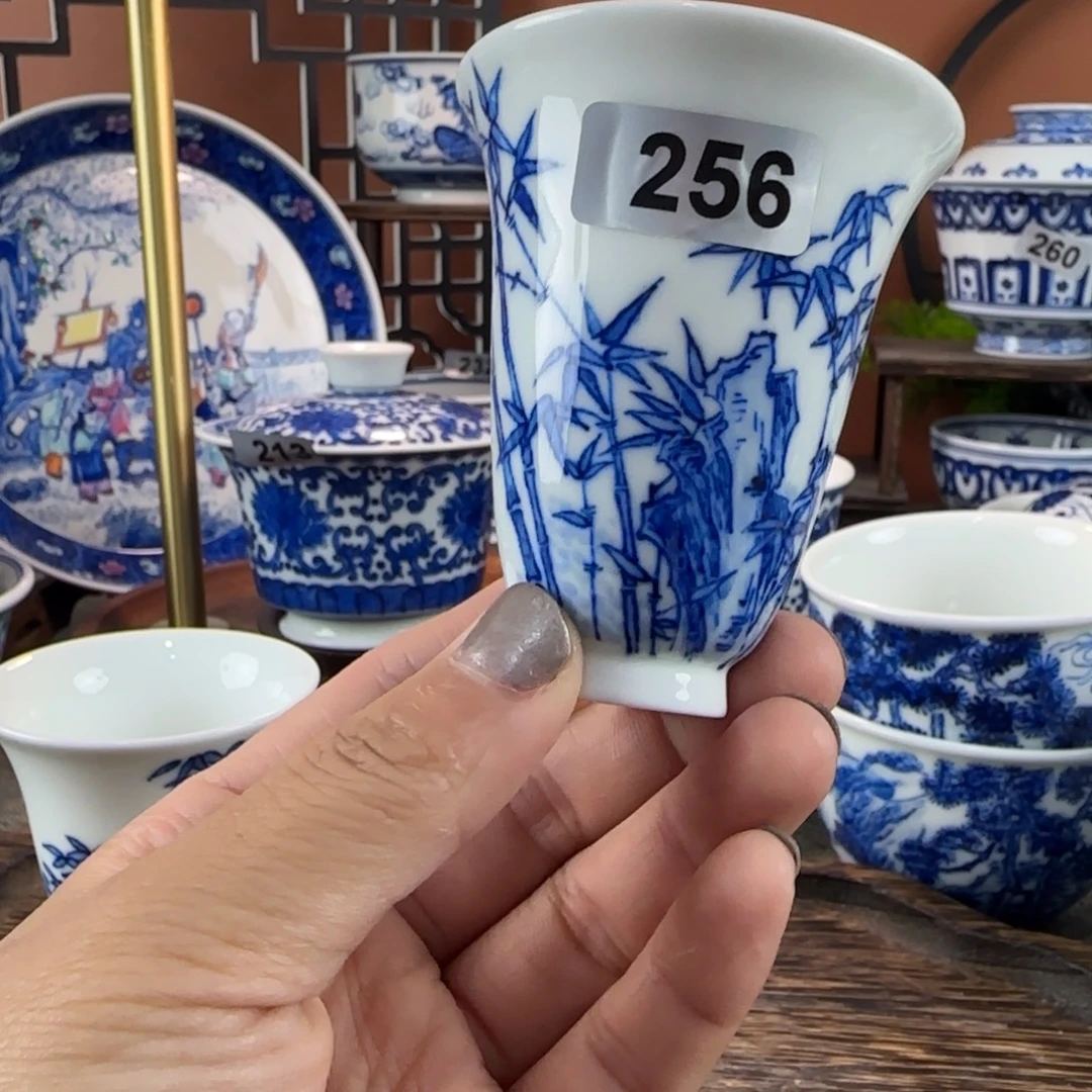 瓷片景德镇手绘青花茶器256