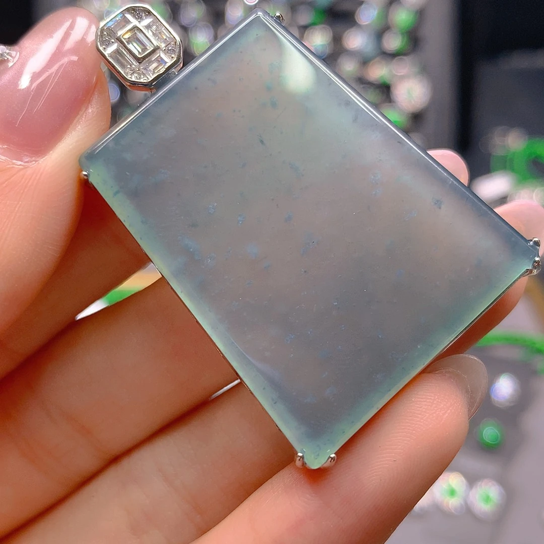 翡翠未镶嵌耳饰韩*天然翡翠