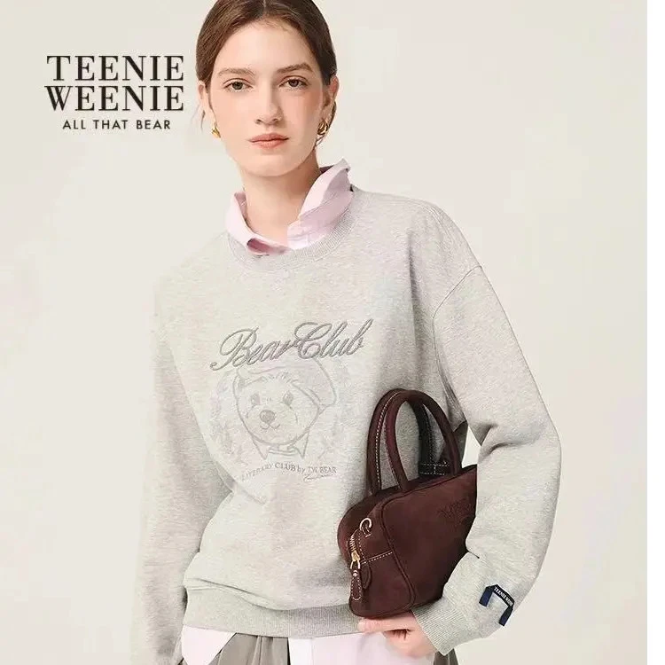Teenie Weenie秋季厚款卫衣针织上衣盐系TTMA254904E