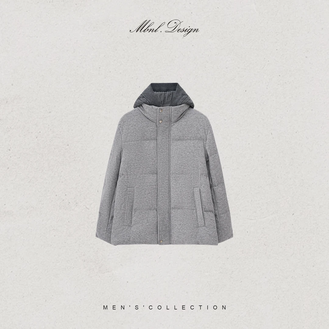 MBNL-F「Bread suit」秦磊男装90白鹅绒美丽诺羊毛羽绒服LL-WWT0106