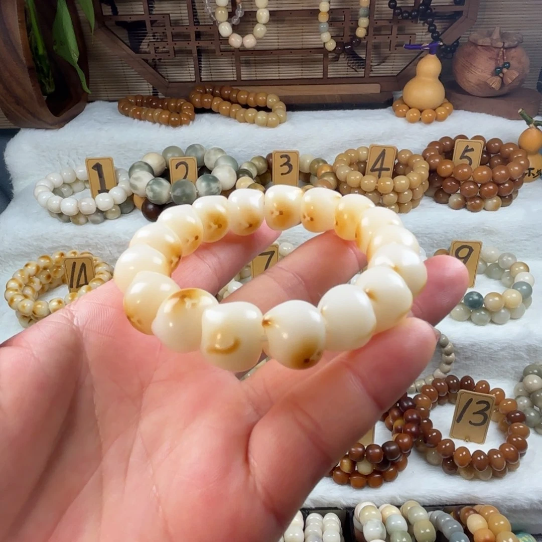 菩提根/象牙果手串炭烧猫头