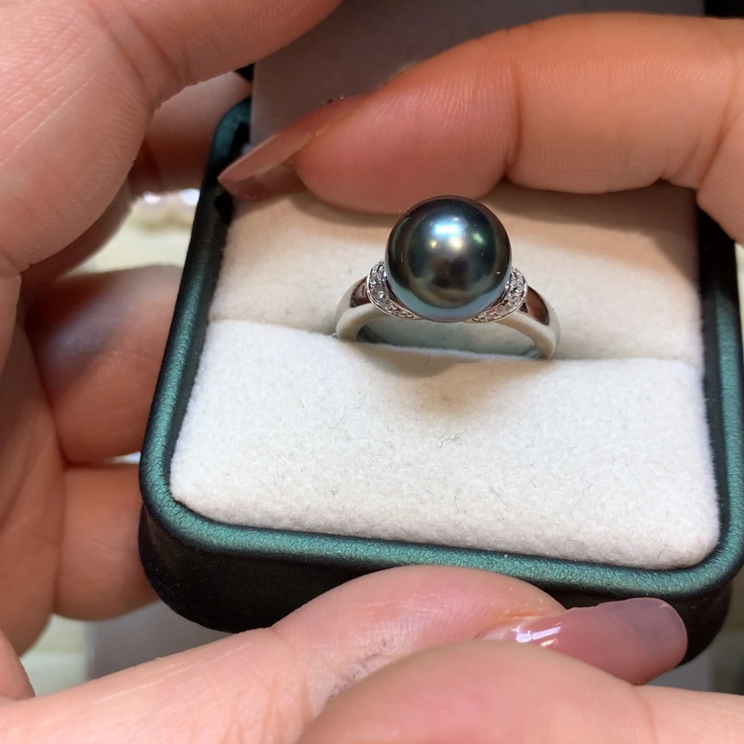 海水珍珠戒指银S925镶嵌