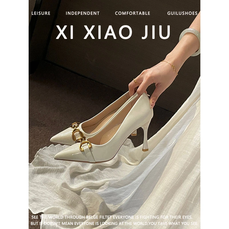 气质高跟鞋女细跟2025年新款春夏时尚设计感小众网红欧美女士单鞋