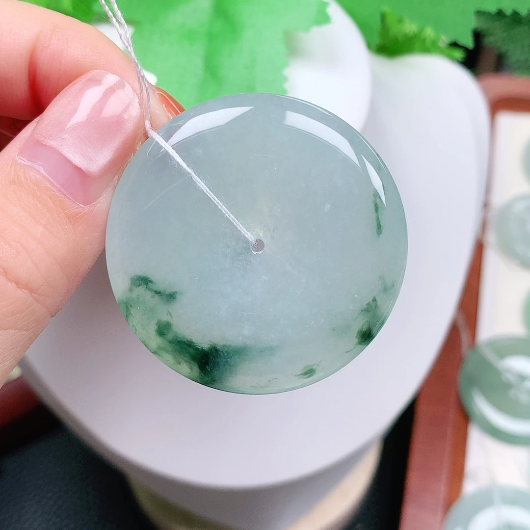 翡翠未镶嵌颈饰平安40-6