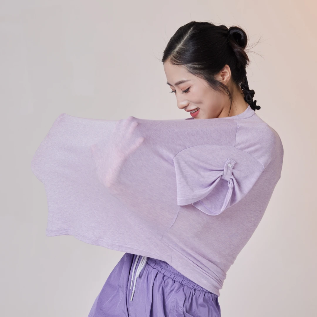 初衣织梦天丝羊毛系列轻氧衣短袖上衣舞服练功服