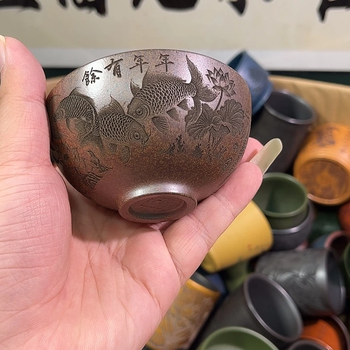 茶杯紫砂全手工紫砂主人杯