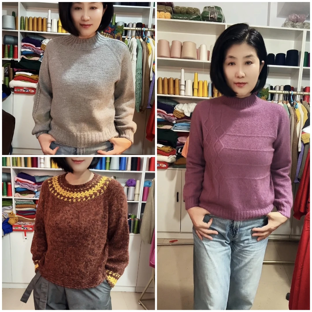 后斜肩，半高领简约，秋月3款教程