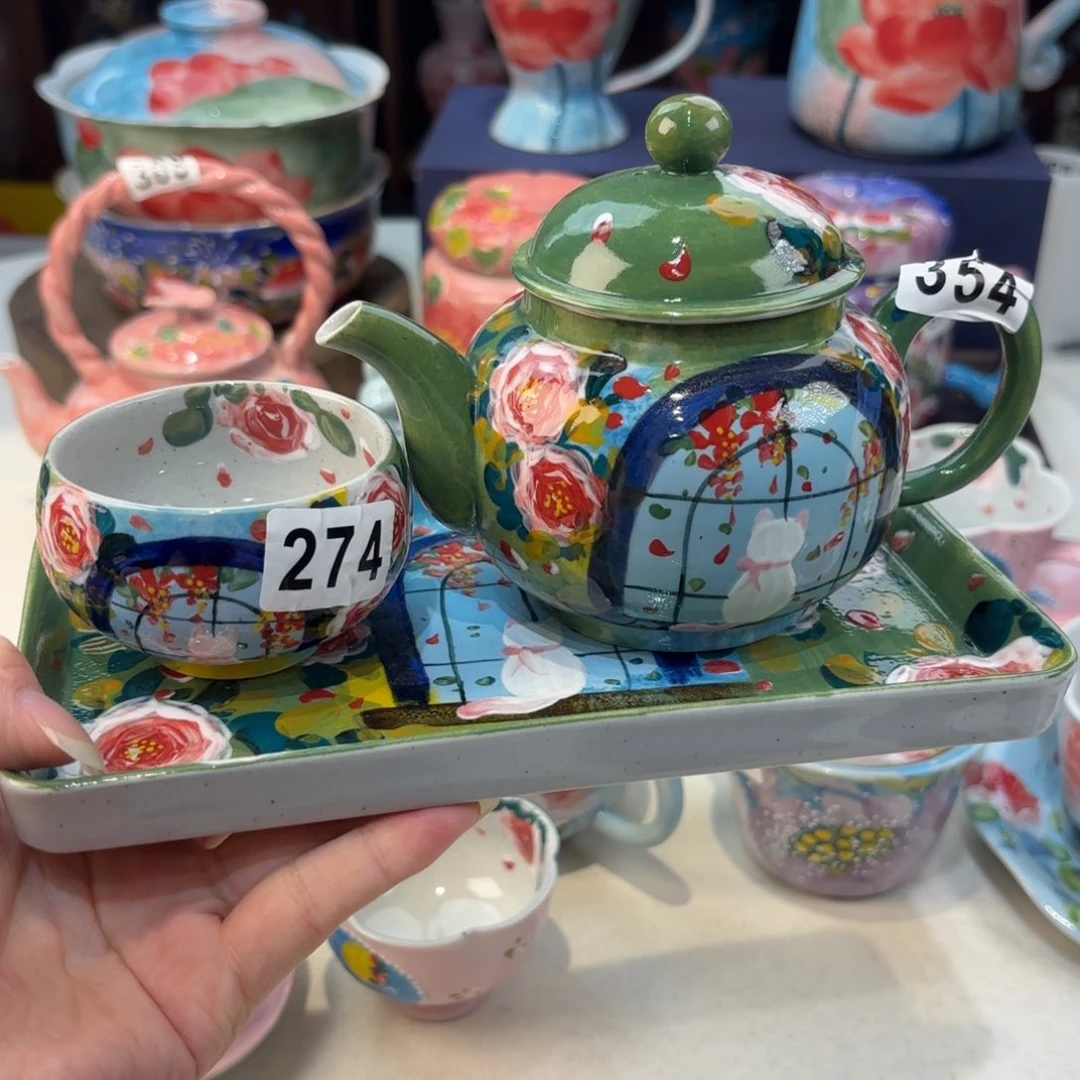 *️****景德镇手绘高温釉下彩陶瓷茶具