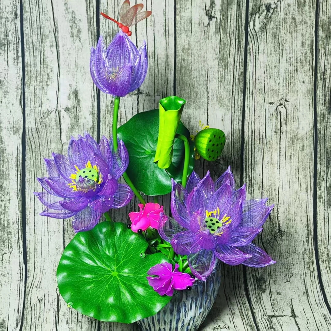 网纱荷花手工材料包diy图片同款有详细视频教程