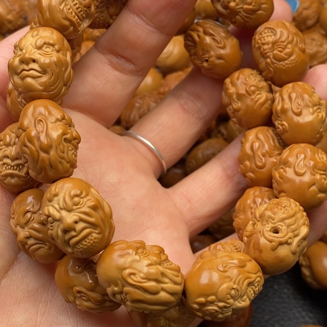 勇***化橄榄核手串三条恶僧