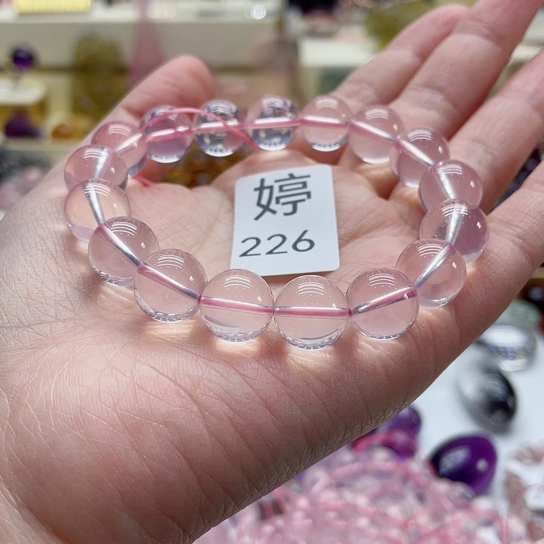芙蓉石手链未镶嵌粉晶