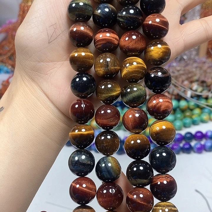 未镶嵌玛瑙/玉髓珠宝半成品彩虎卡14mm