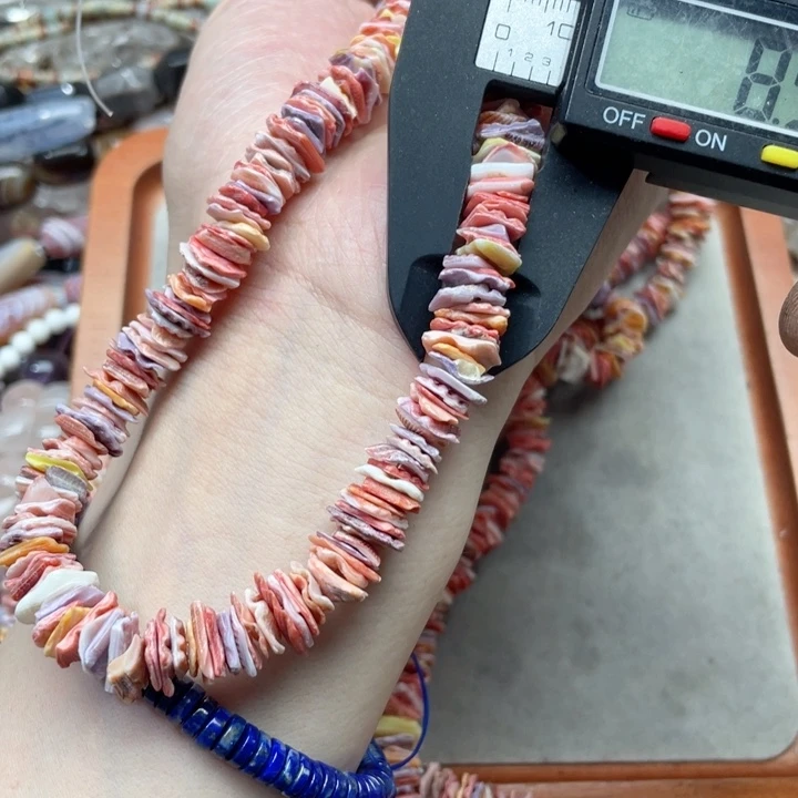 玛瑙/玉髓合金珠宝半成品一条9mm彩贝