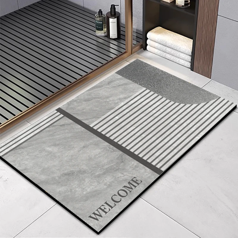 浴室吸水脚垫家用卫生间门口地垫防滑防水洗澡专用易打理硅藻泥垫