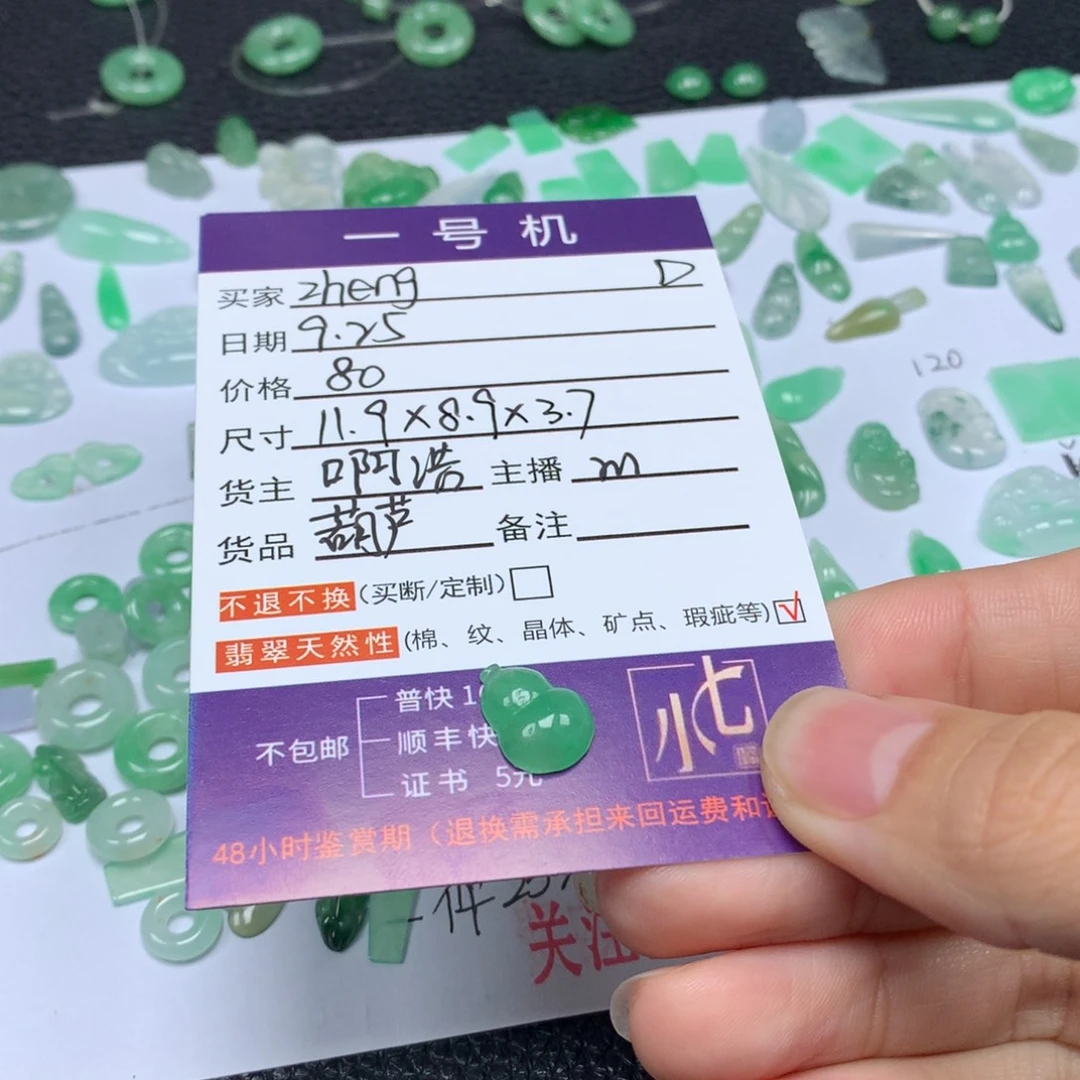 z***g翡翠未镶嵌颈饰翡翠