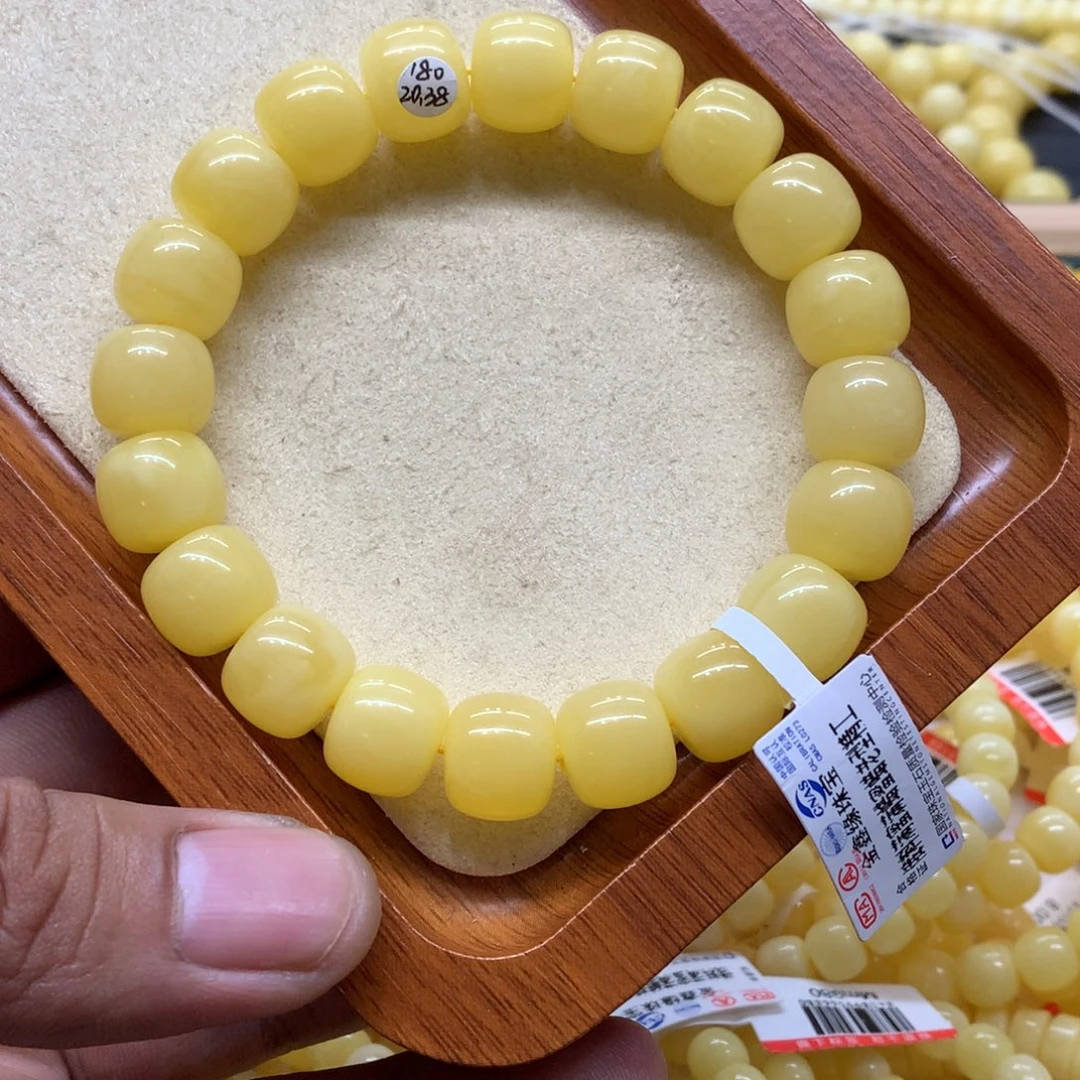 未镶嵌蜜蜡手链蜜蜡