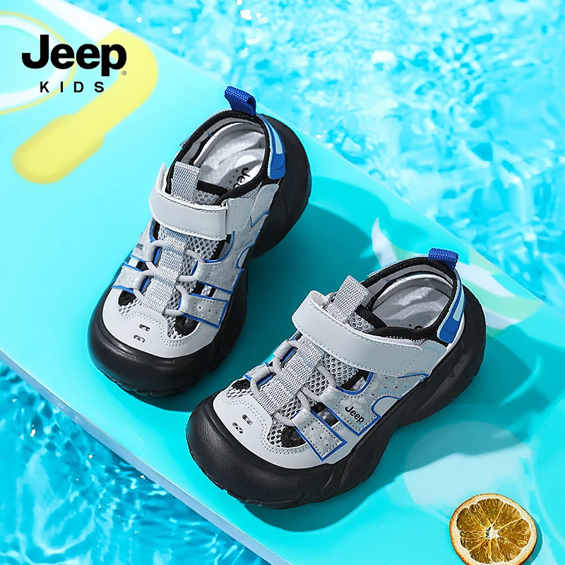 Jeep吉普儿童防滑运动凉鞋2025夏季新款中大童涉水溯溪鞋透气速干