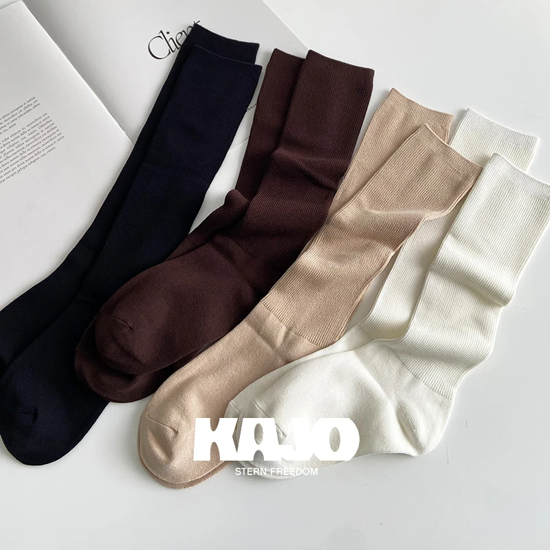 KAJO24AW羊毛真咝细条堆堆袜110