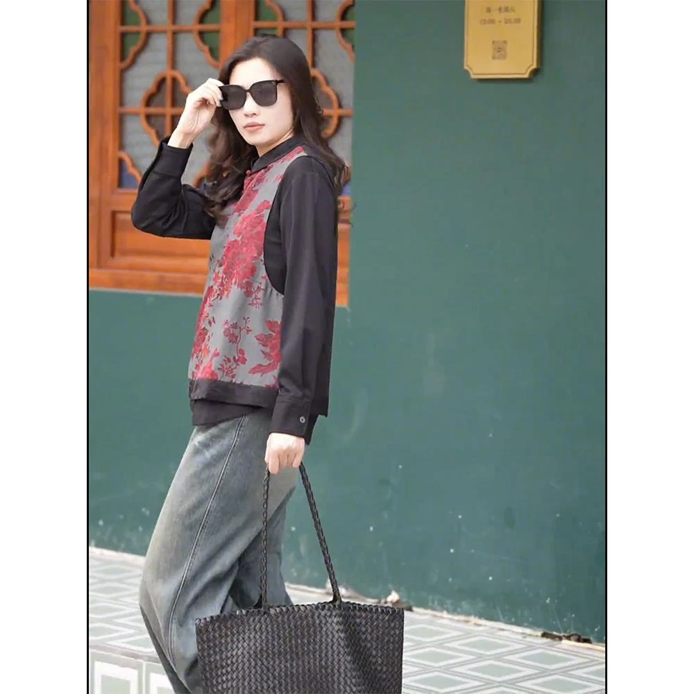 新中式女装国风上衣禅意高端精致唐装衬衫外套小衫女2025秋季新款