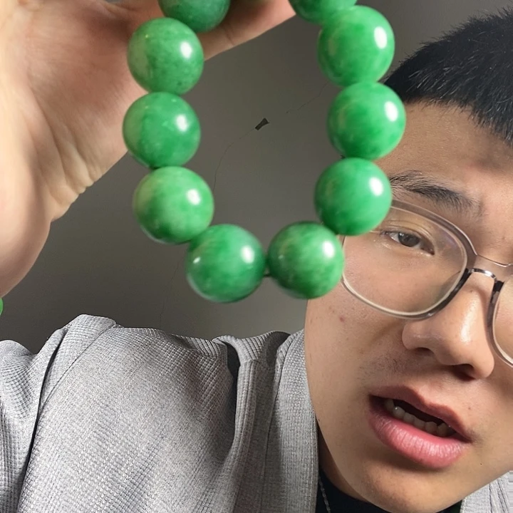 未镶嵌手链翡翠高端时尚2.0大哥手串