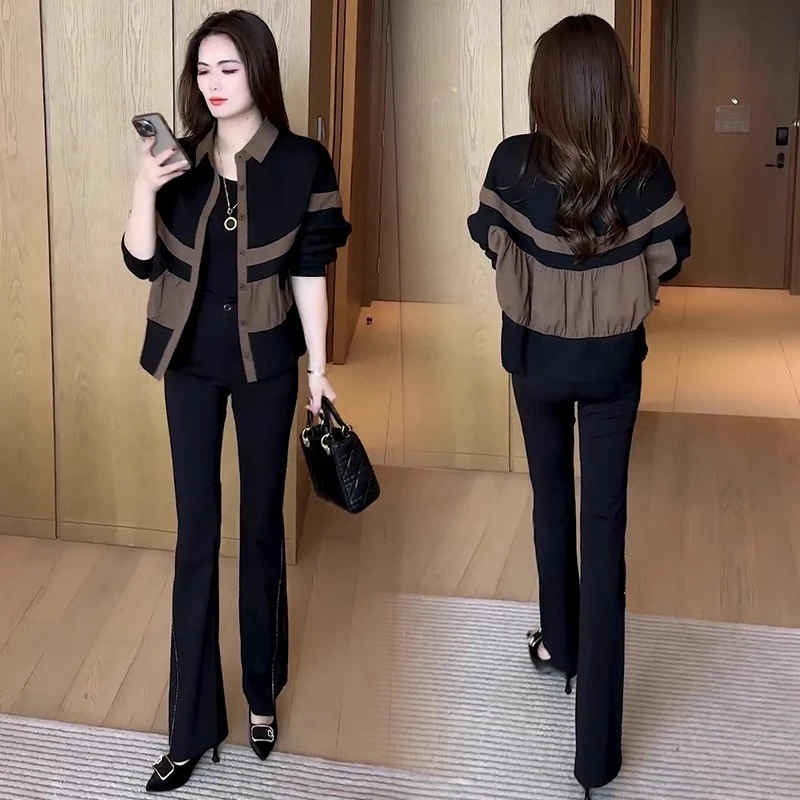 休闲洋气短外套女2025春季新款时尚印花宽松显瘦休闲夹克上衣潮