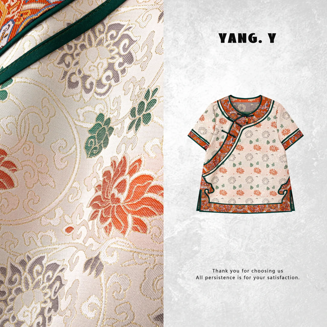 YANG.Y- 深圳原创新中式国风女装桑蚕丝25ss夏上衣短袖50507