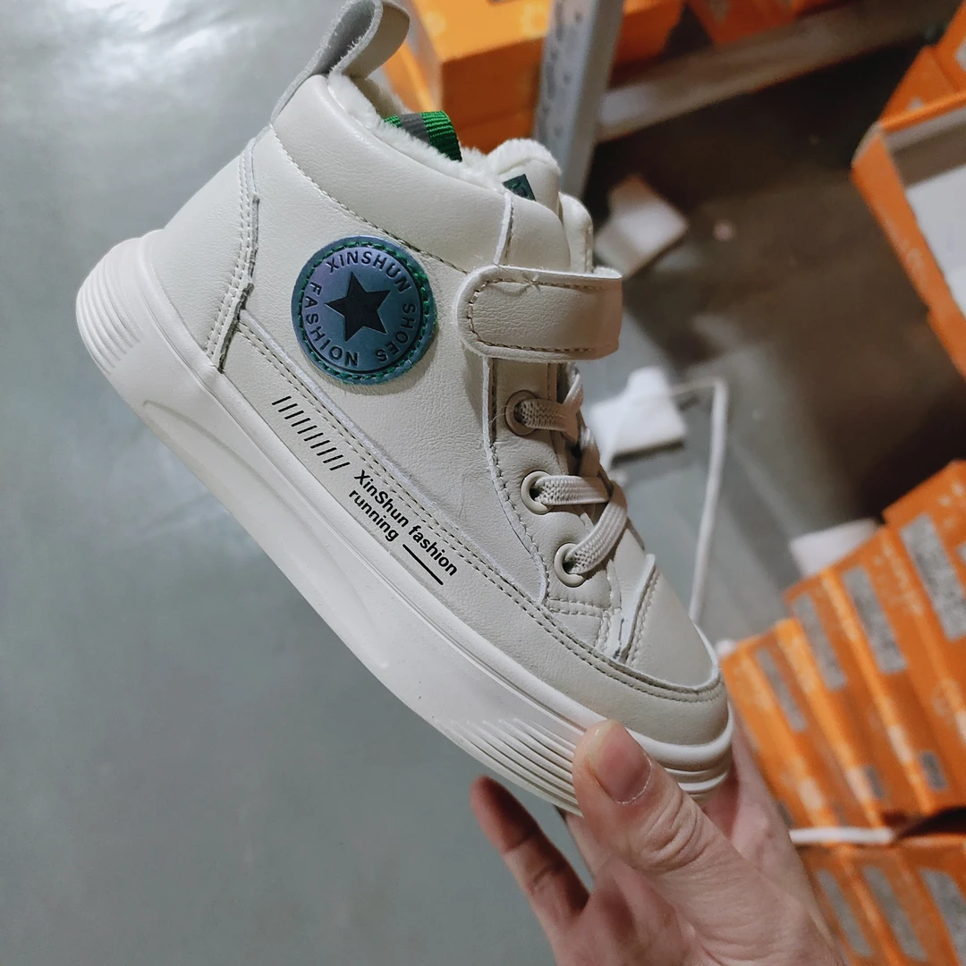 25-30冬季加绒二棉男童运动板鞋女童休闲鞋2313