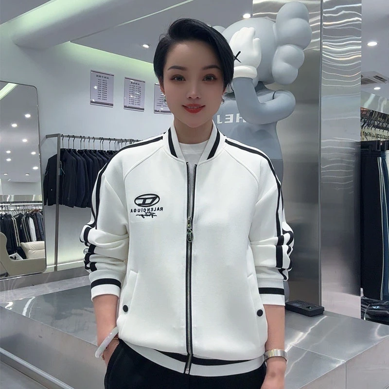 【华尔街名品】2025春季新款运动风百搭时尚春秋季款圆领夹克