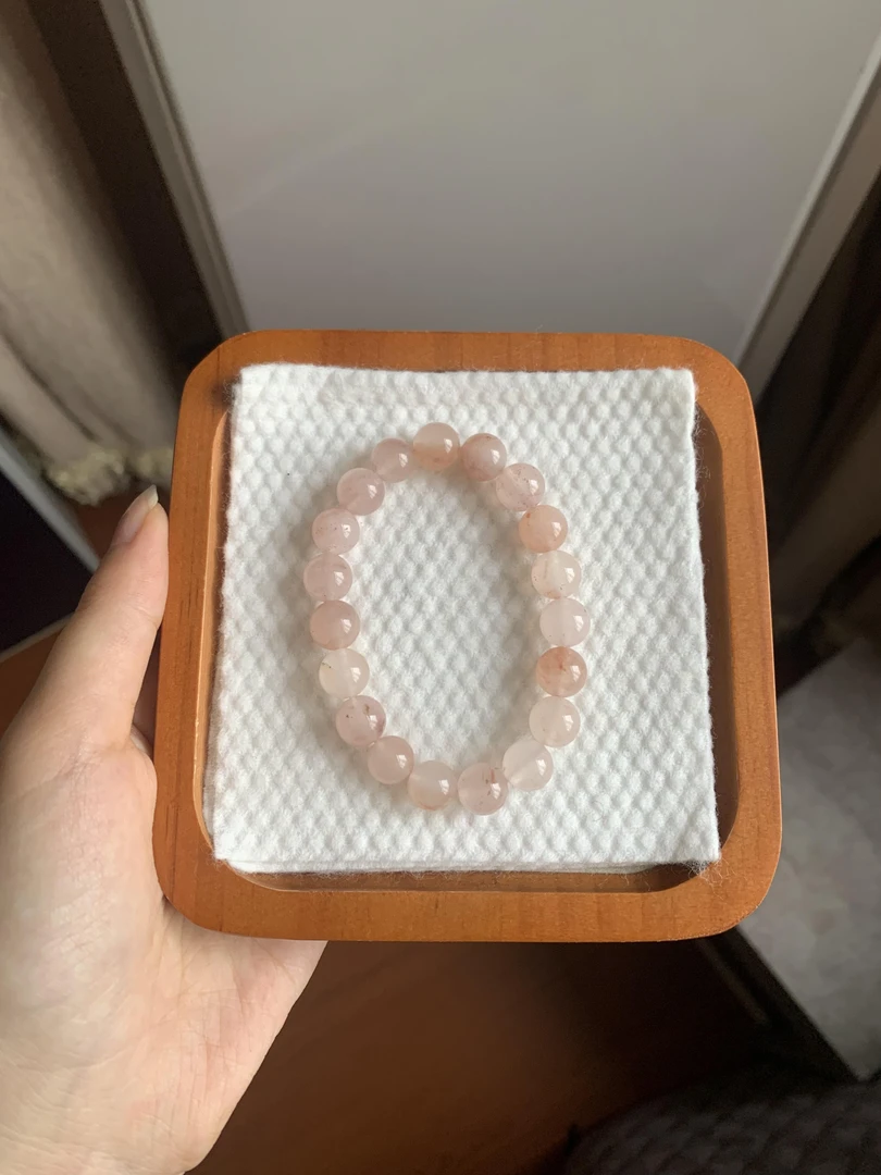 桃花酿金丝玉8mm圆珠手串250817