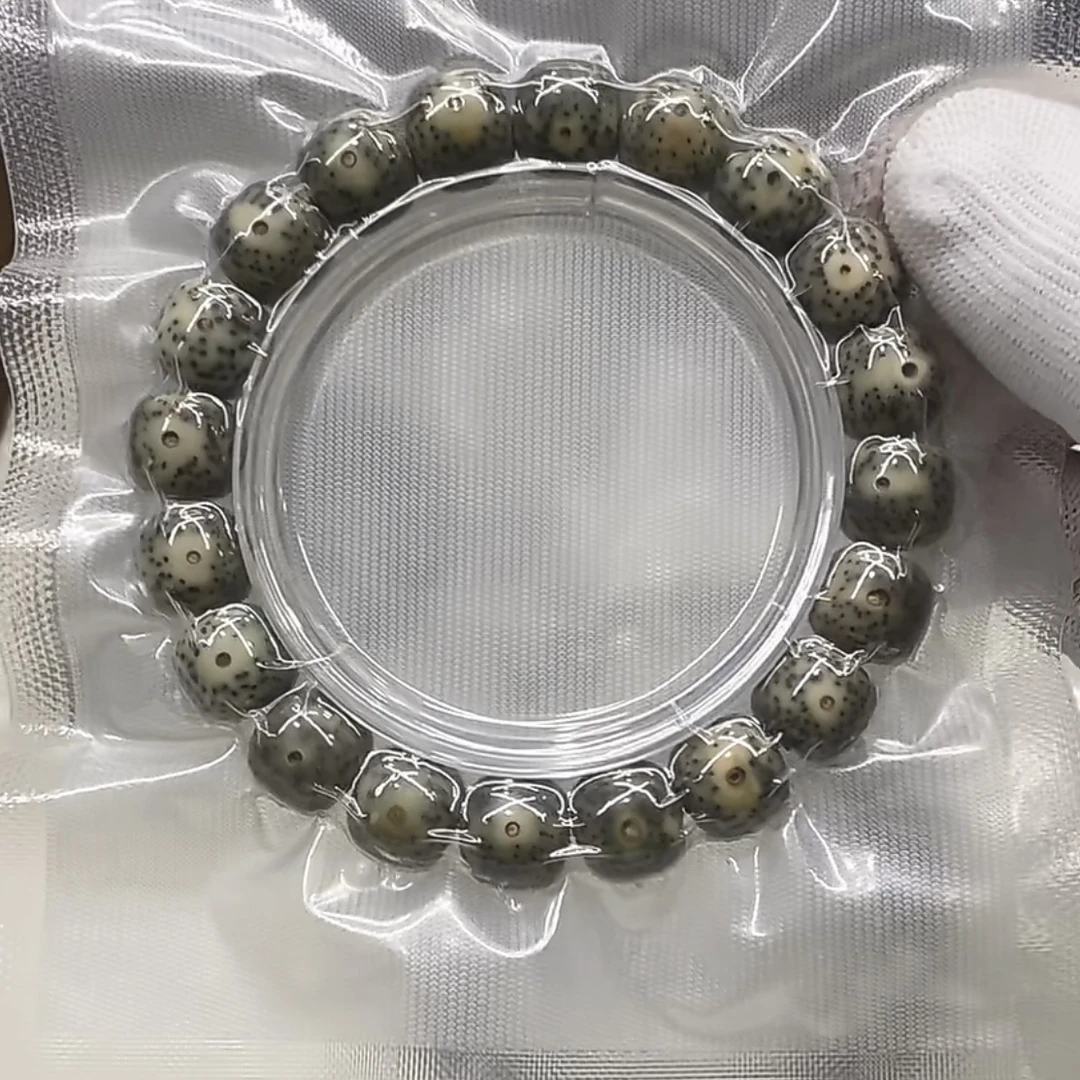 106 石玉料星月菩提手串 12×11mm