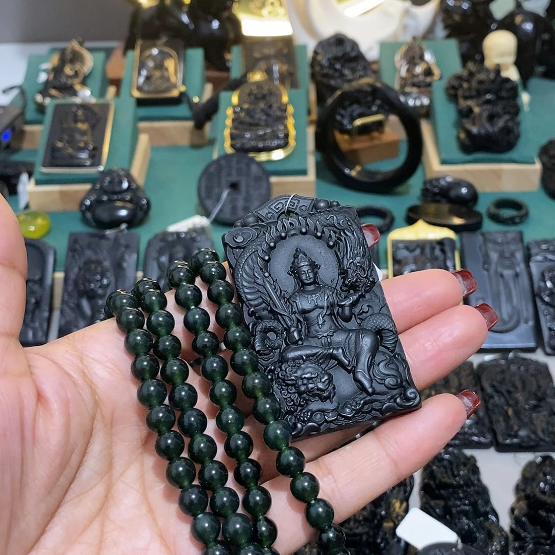 蛇纹石玉颈饰未镶嵌水***修