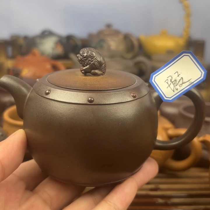 茶壶紫砂醒狮石鼓柴烧170c