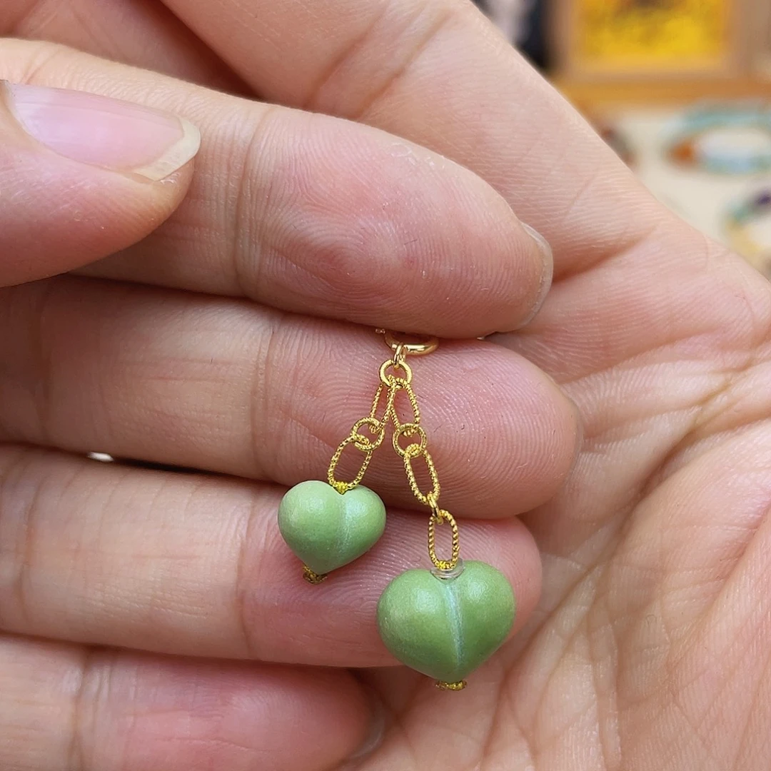 绿松石18K金镶嵌吊坠(不含链)