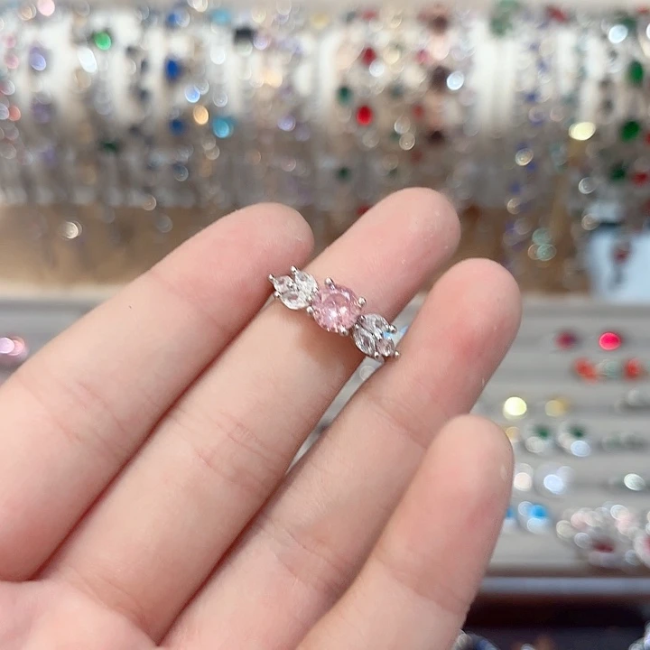 戒指碧玺未镶嵌优化处理