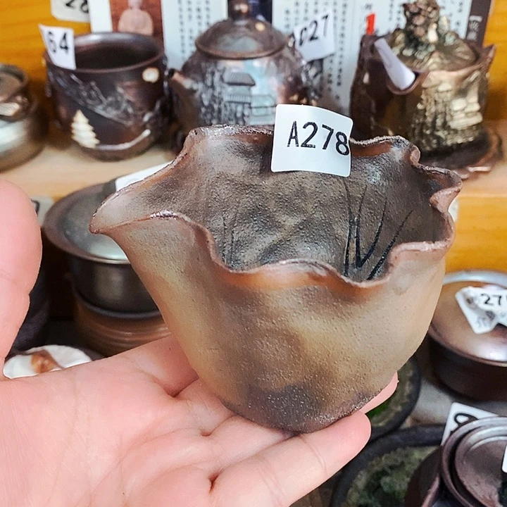 紫砂茶杯柴烧纯手工278