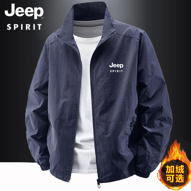 jeep吉普奥粒绒夹克男士2025新款冬季大码宽松休闲加绒外套男装