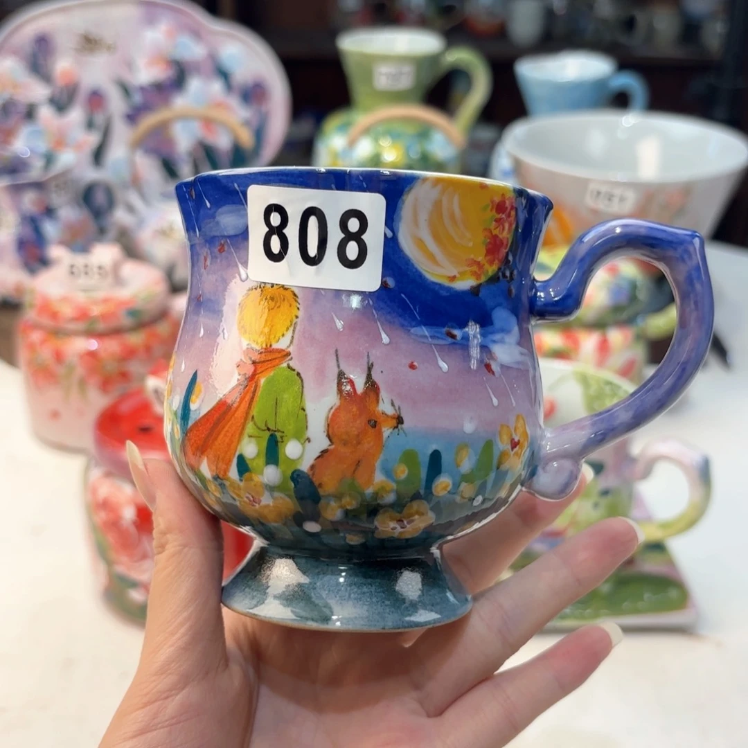 景德镇手绘高温釉下彩陶瓷茶具