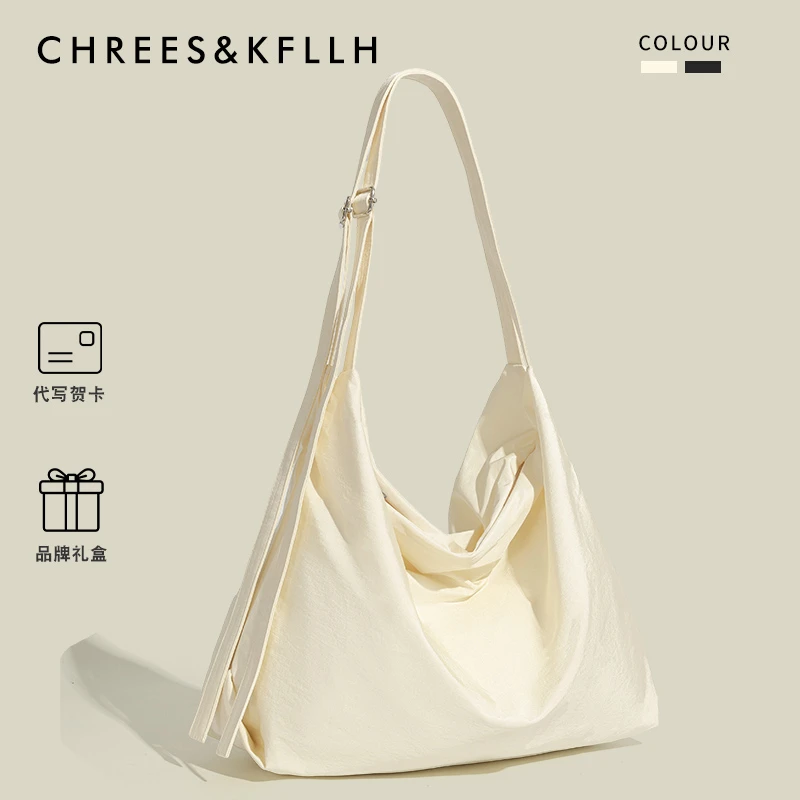 CHREES&KFLLH沈翊同款慵懒风帆布托特包女大容量百搭单肩斜挎包
