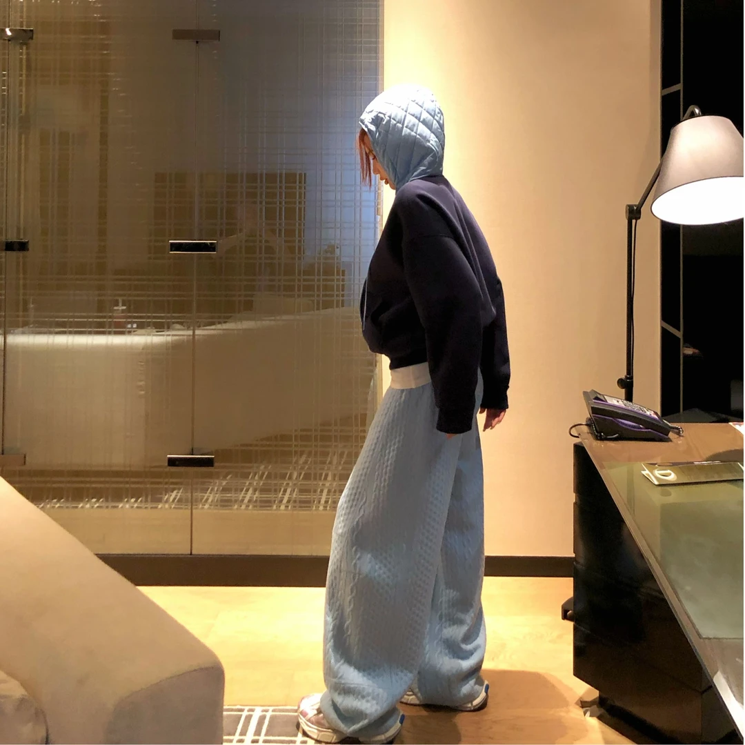 婉君【2.0麻花弯刀裤】秋季休闲百搭显瘦纹理感阔腿裤LWJ25C3K2979