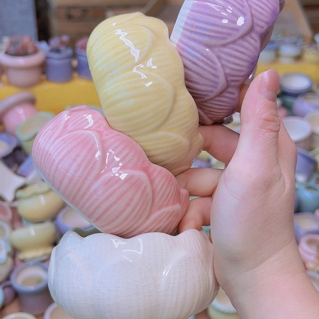 红陶陶瓷花盆当场满12包邮