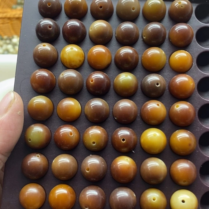 吊坠白玉菩提精品13.8焦糖圆珠60