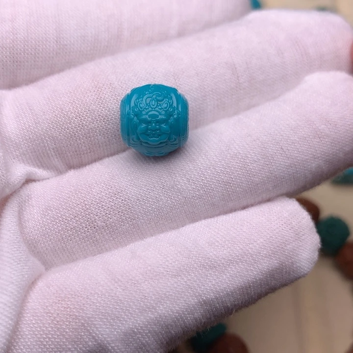 绿松石未镶嵌绿松石黄财神11.8