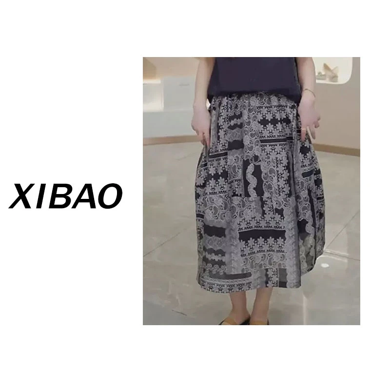 【暗香花苞裙】春夏新款显瘦时尚气质亚麻休闲半裙